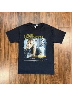 Y2K Carrie Underwood Play On 2010 Tour Concert T Shirt S Black Country Music